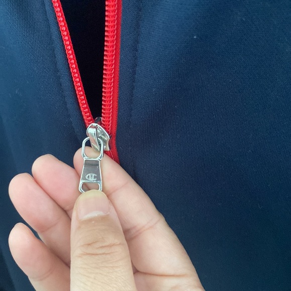 Champion front zipper athletic apparel sweater shirt pockets windbreaker - Picture 6 of 9